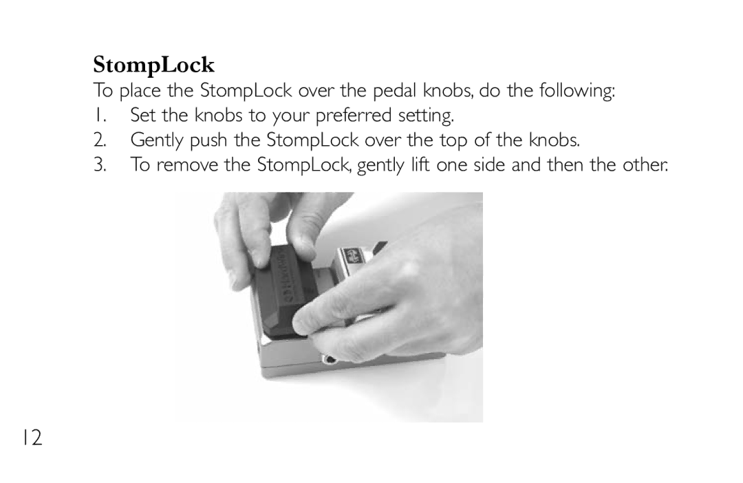 DigiTech CM-2 manual StompLock 