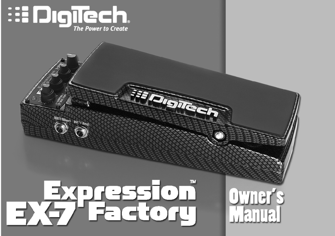 DigiTech EX-7 manual 