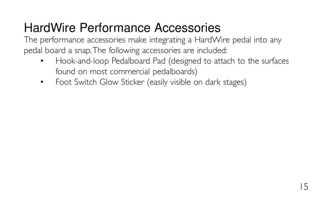 DigiTech HT-2 manual HardWire Performance Accessories 