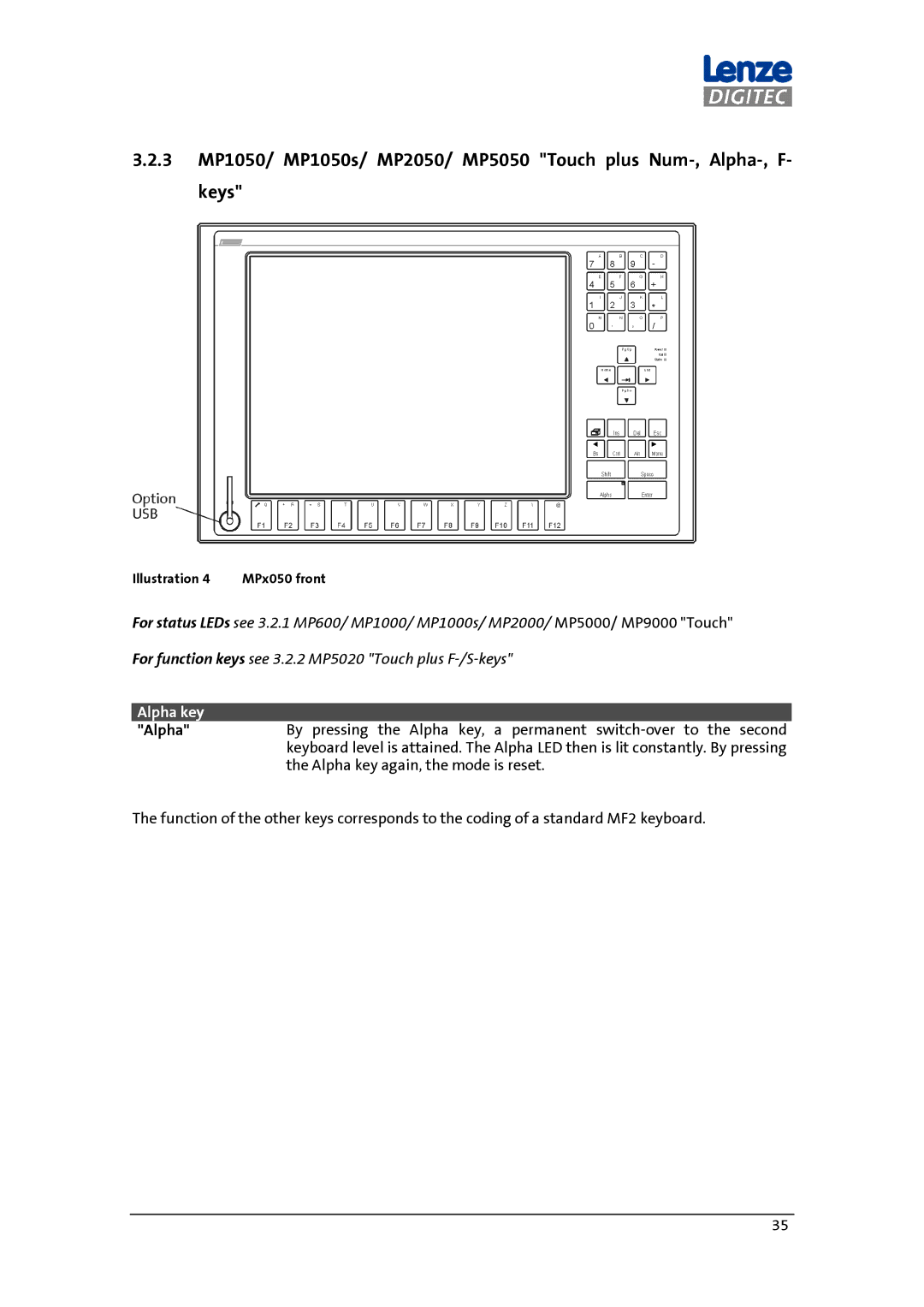 DigiTech MP 600-9000 DVI manual Alpha key 