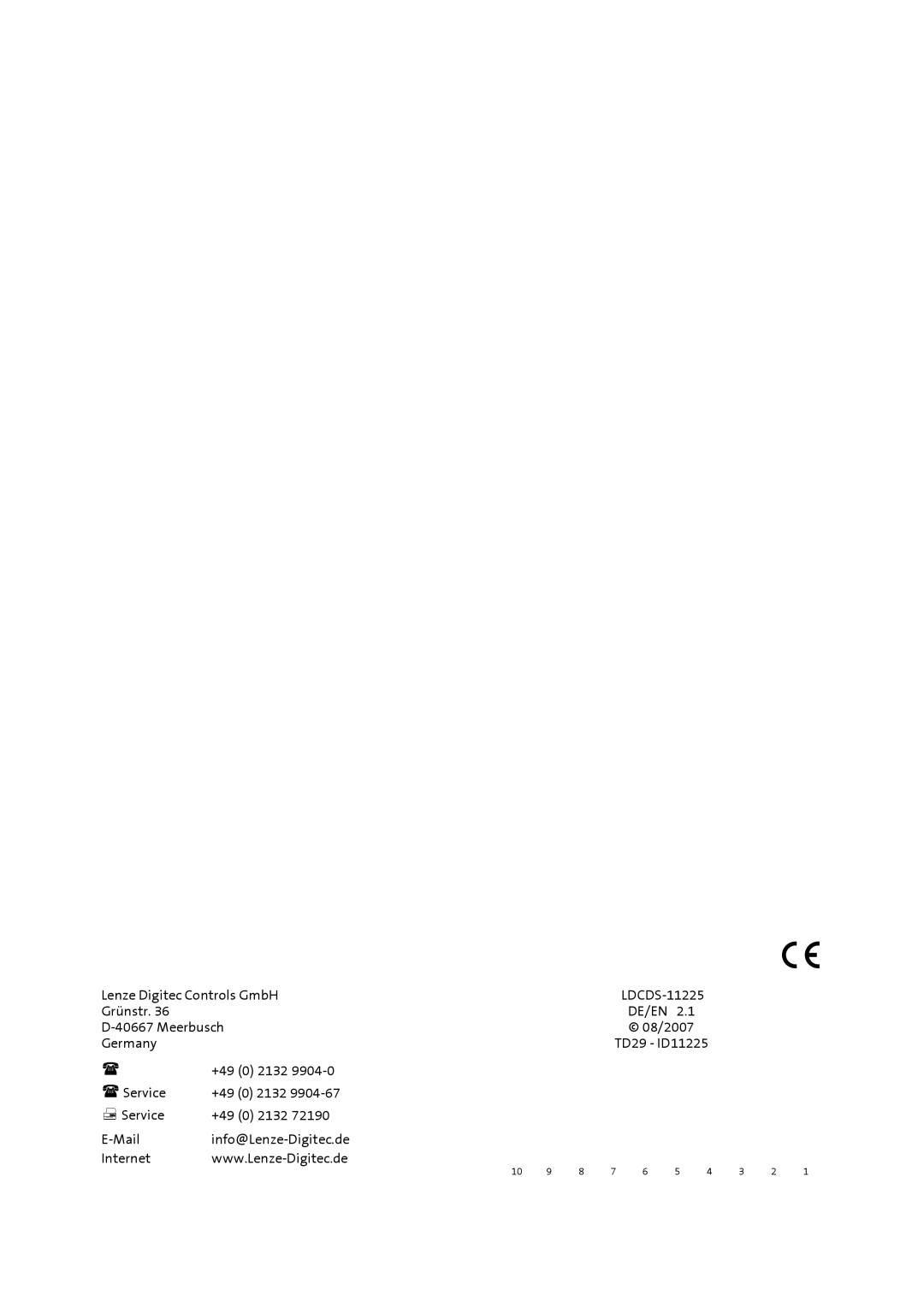 DigiTech MP 600-9000 DVI manual Lenze Digitec Controls GmbH 