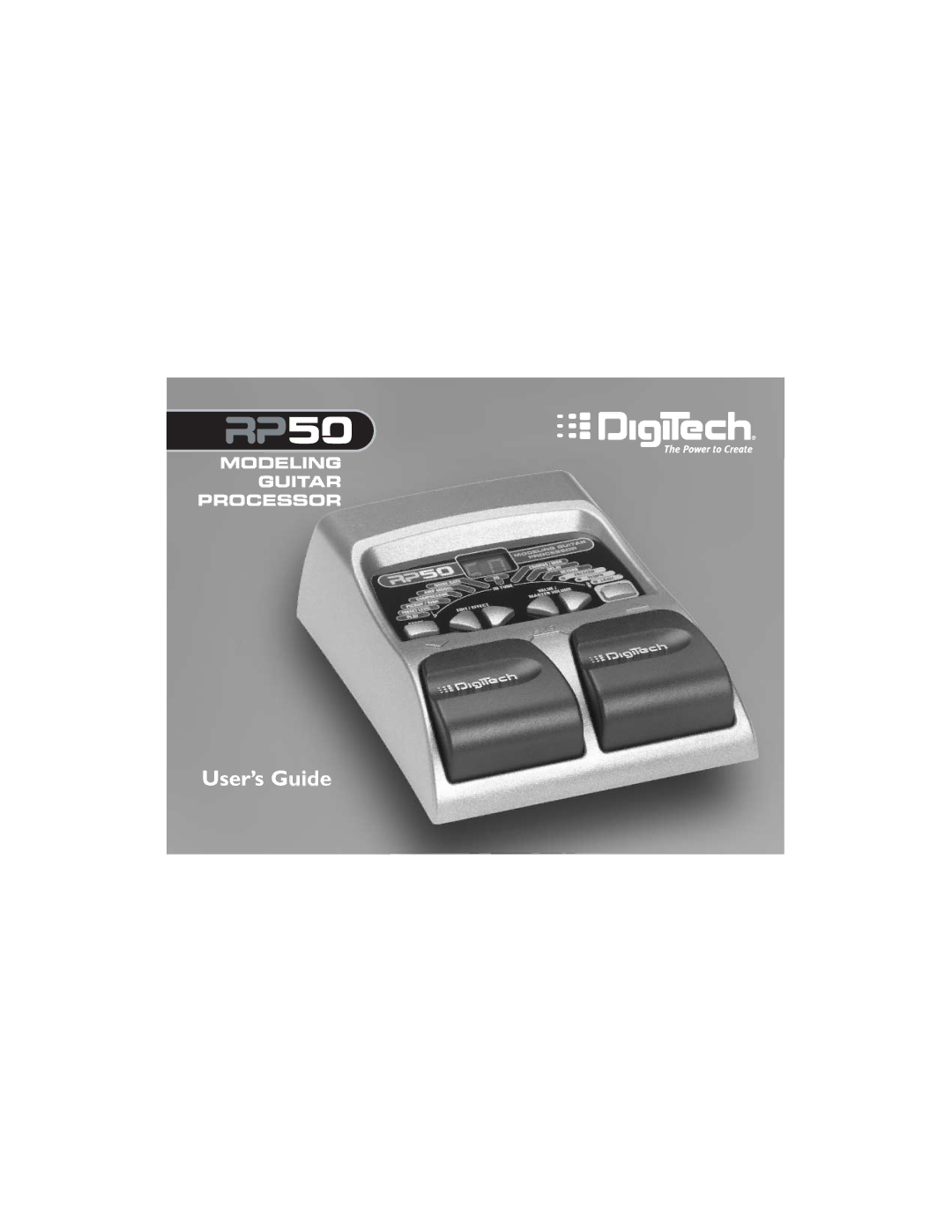 DigiTech RP50 manual User’s Guide 