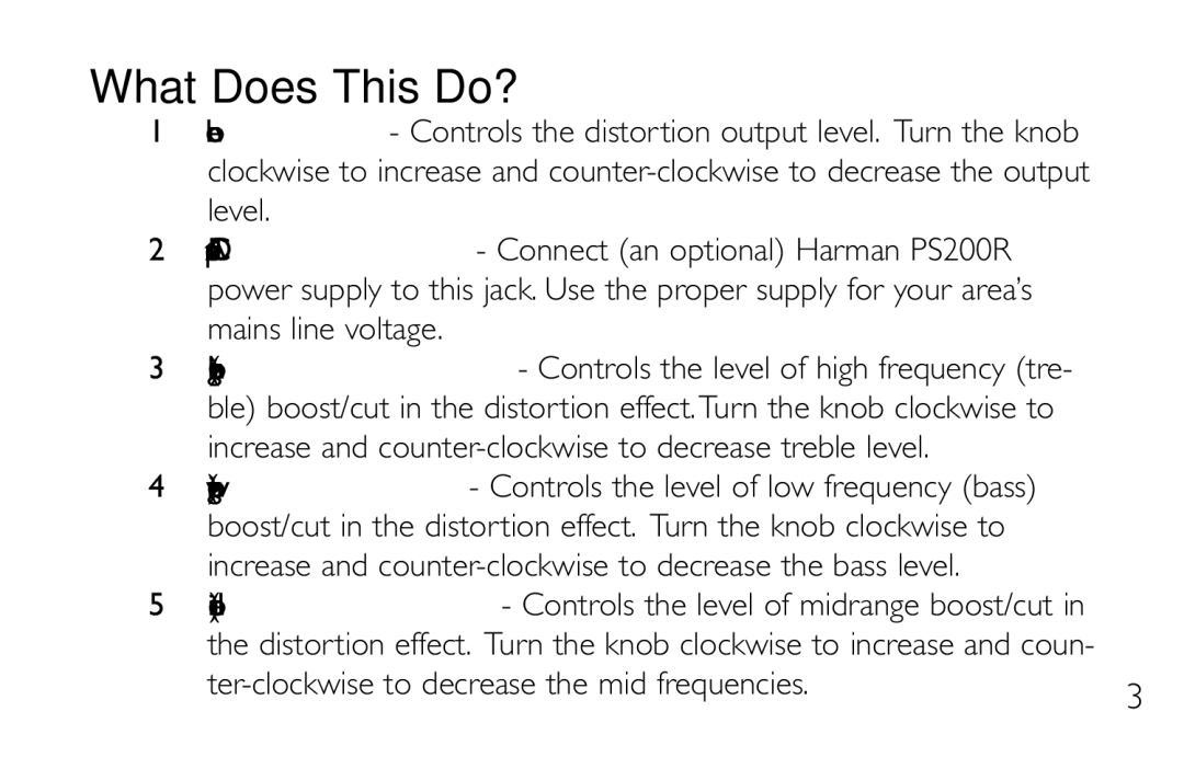 DigiTech TL-2 manual What Does This Do? 