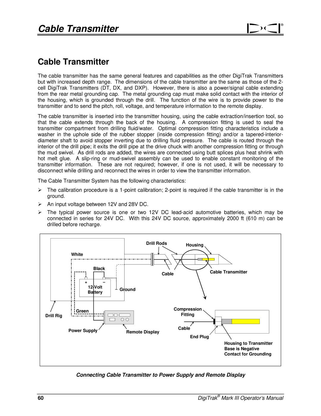 Digitrex 3-3000-00a-F manual Cable Transmitter 