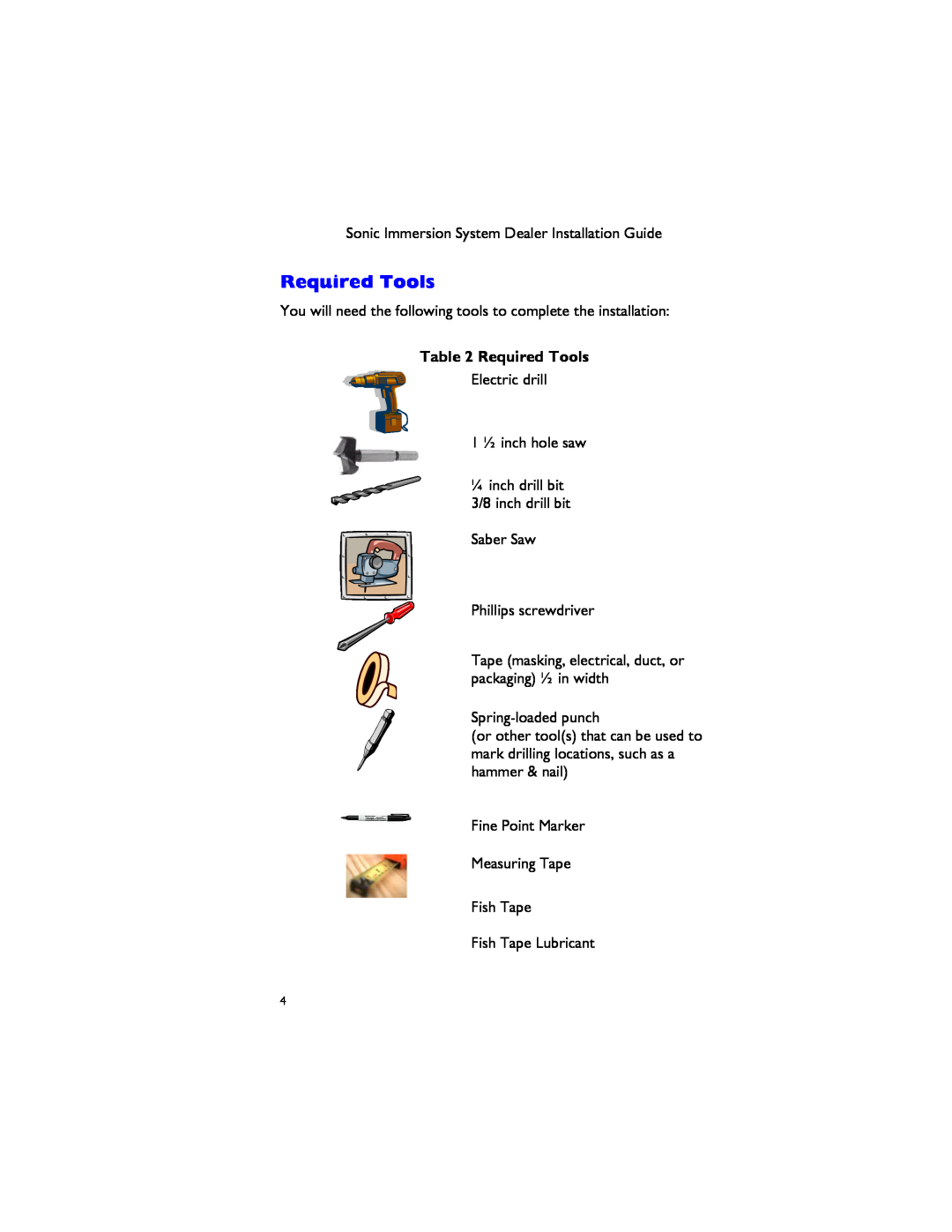 Dimension One Spas 01510-1030 manual Required Tools 