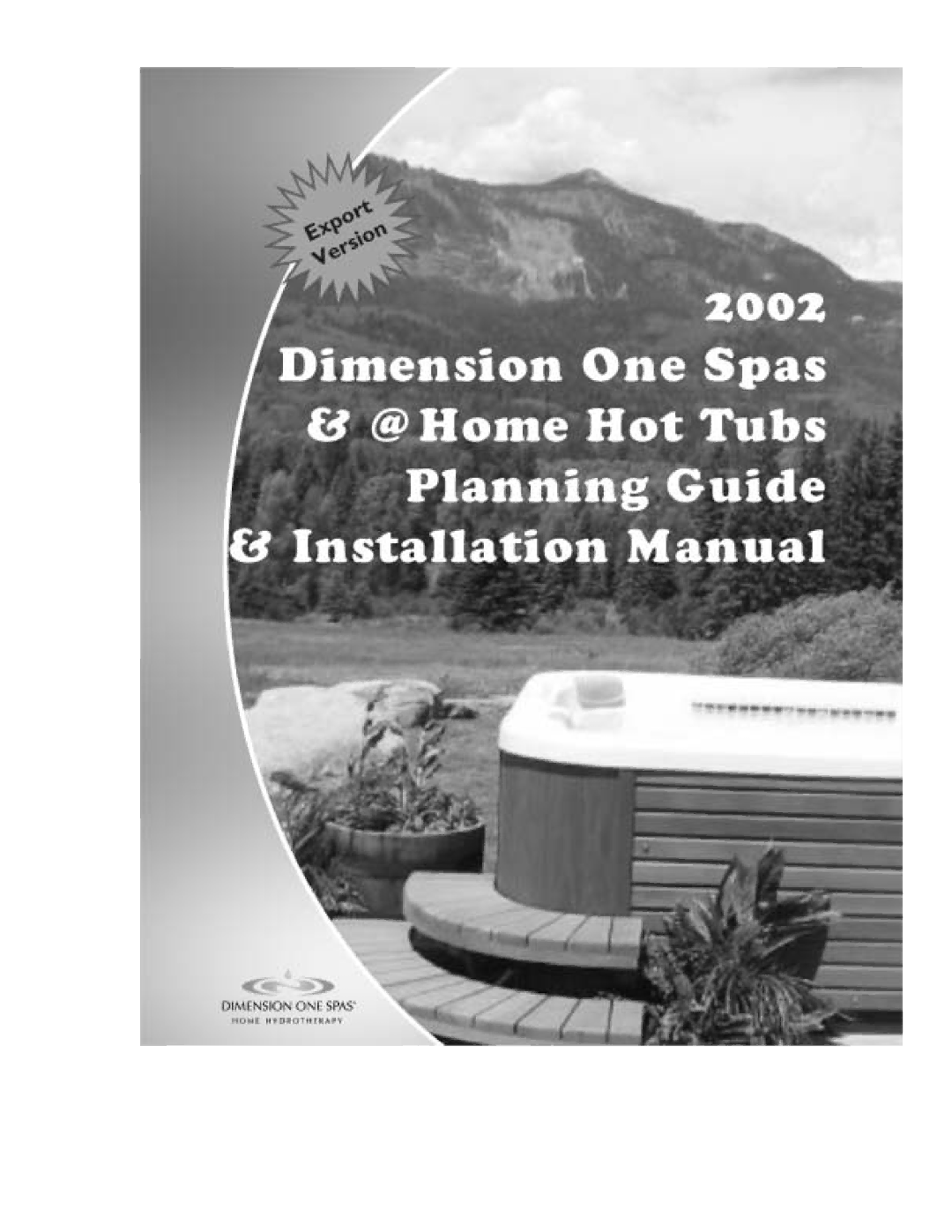 Dimension One Spas Home Hot Tubs manual 