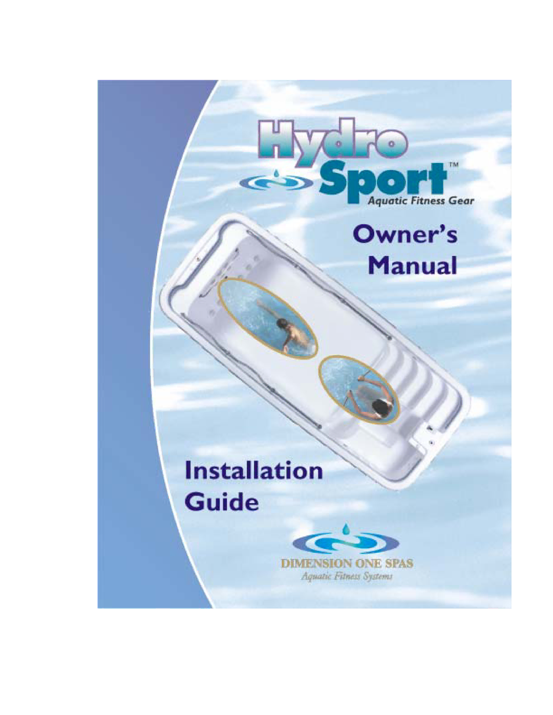 Dimension One Spas HYDRO SPORT manual 