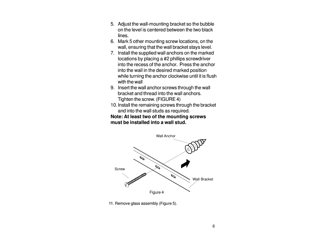 Dimplex 6903950000 manual Remove glass assembly Figure 