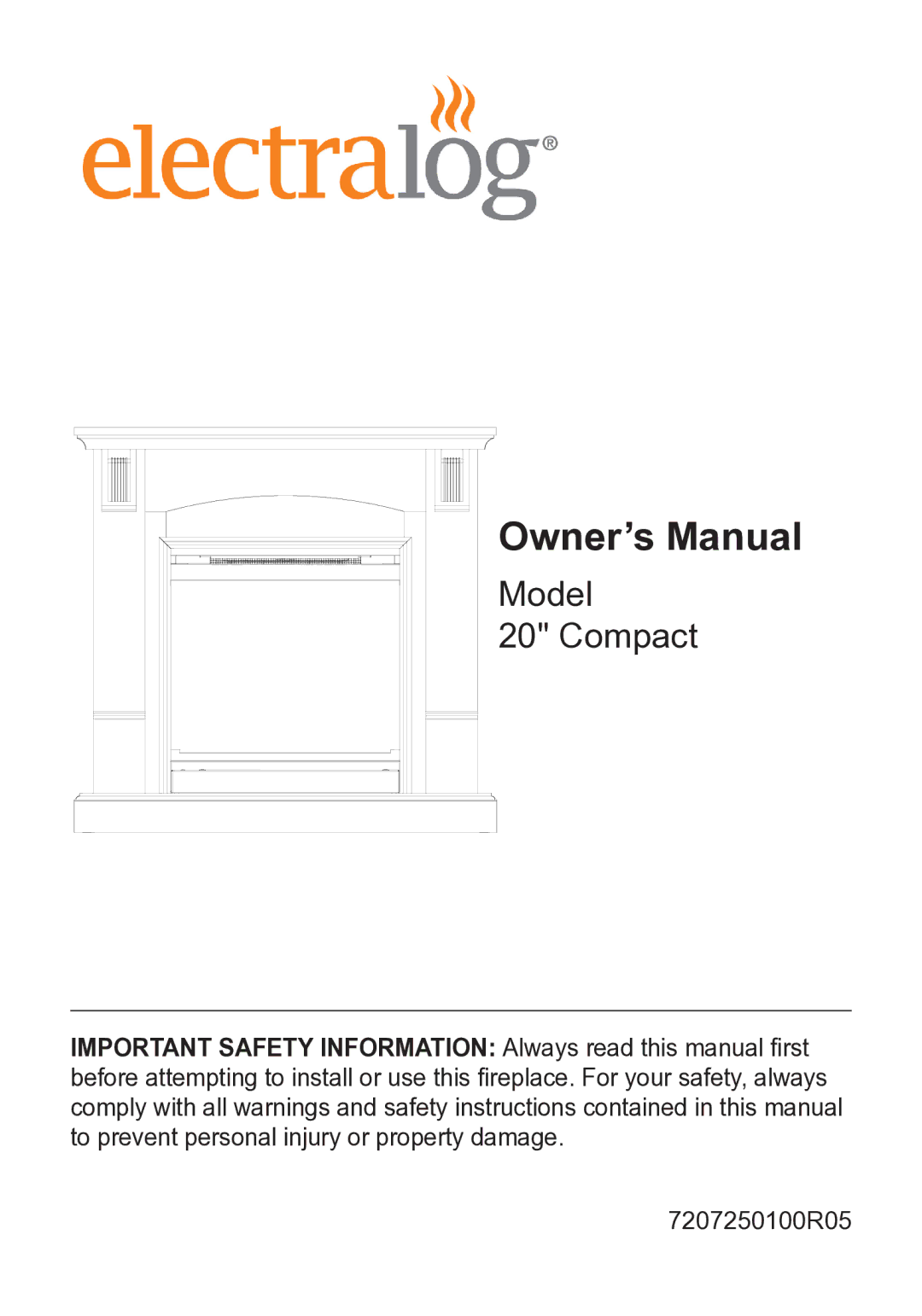 Dimplex 7207250100R05 owner manual Model Compact 