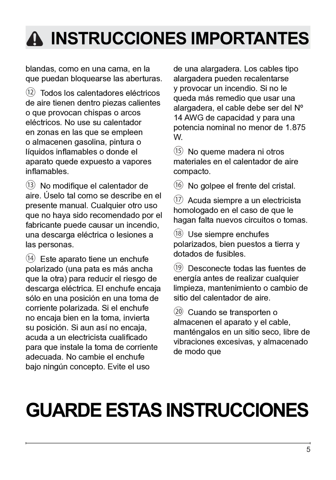 Dimplex 7207250100R05 owner manual Guarde Estas instrucciones 