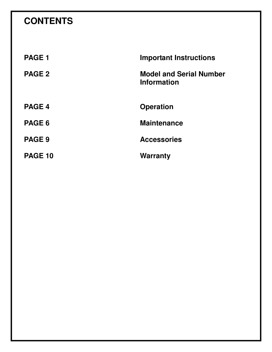 Dimplex BF series manual Contents 