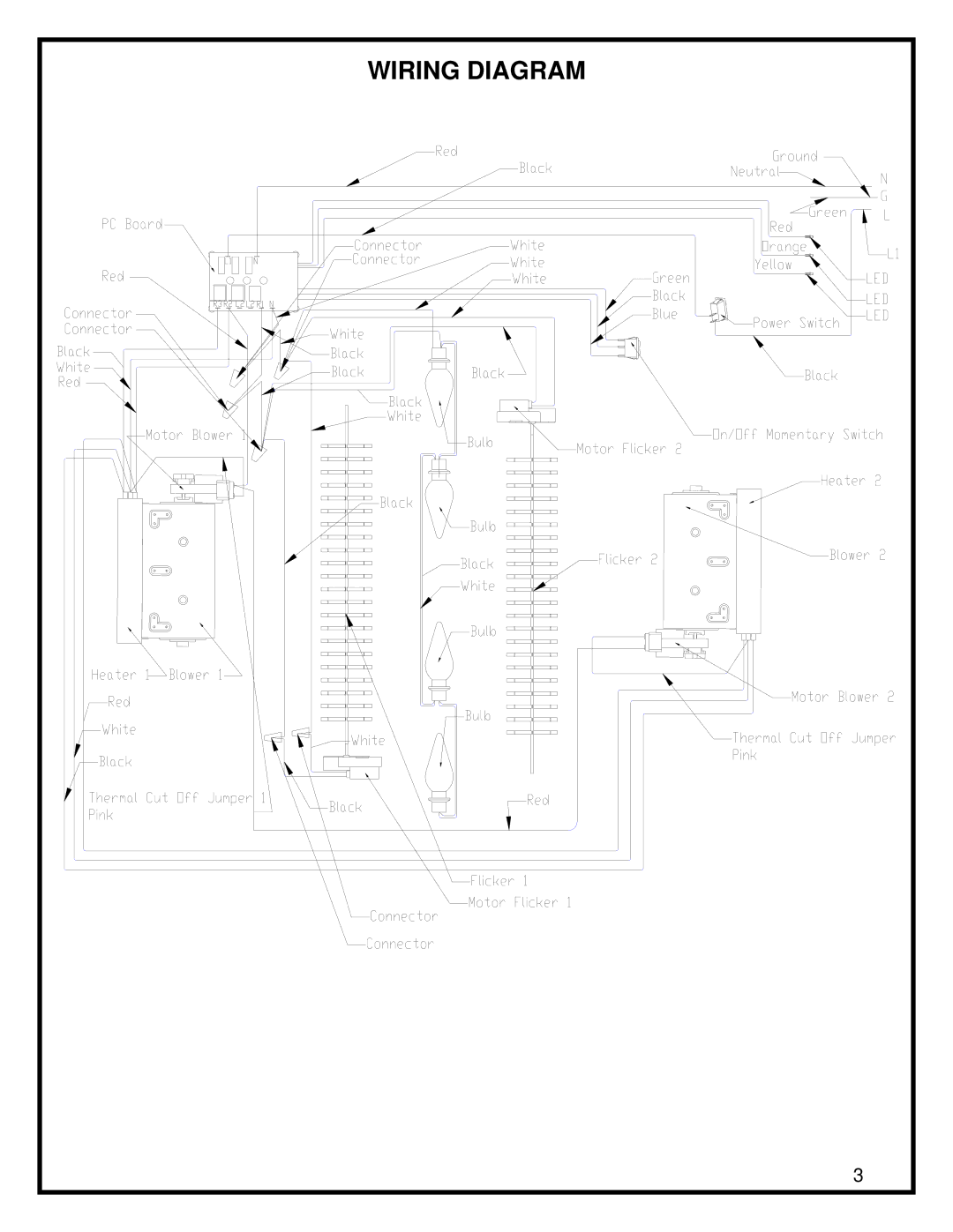 Dimplex BF392SD specifications Wiring Diagram 