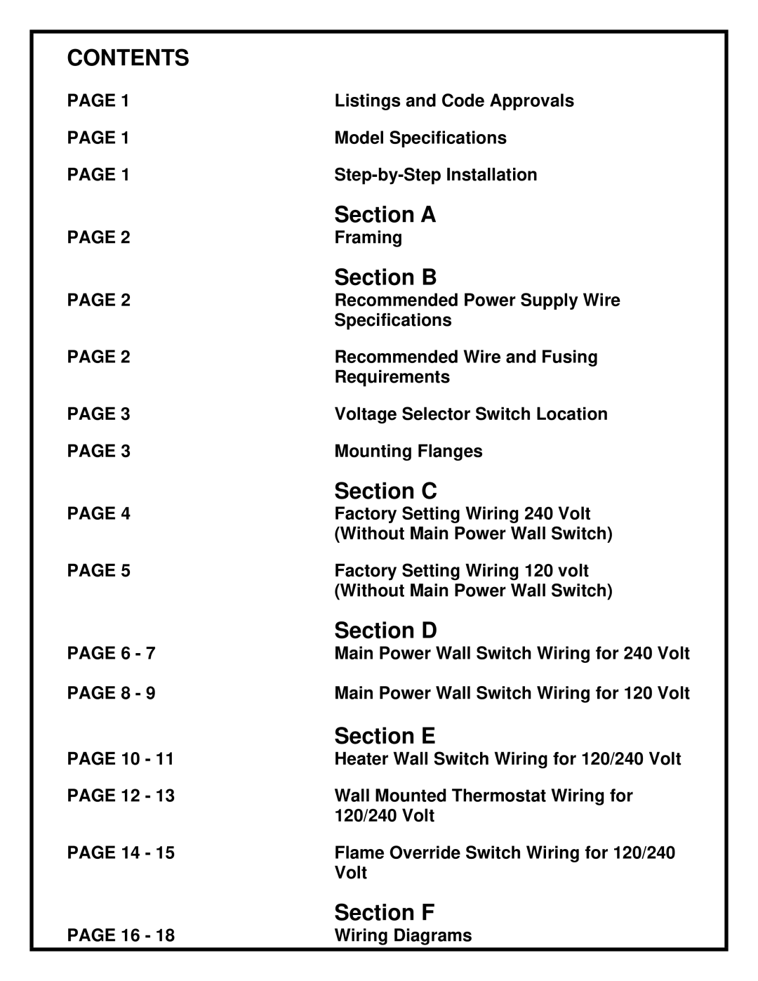 Dimplex BF39ST/DX, BF33ST/DX manual Contents 