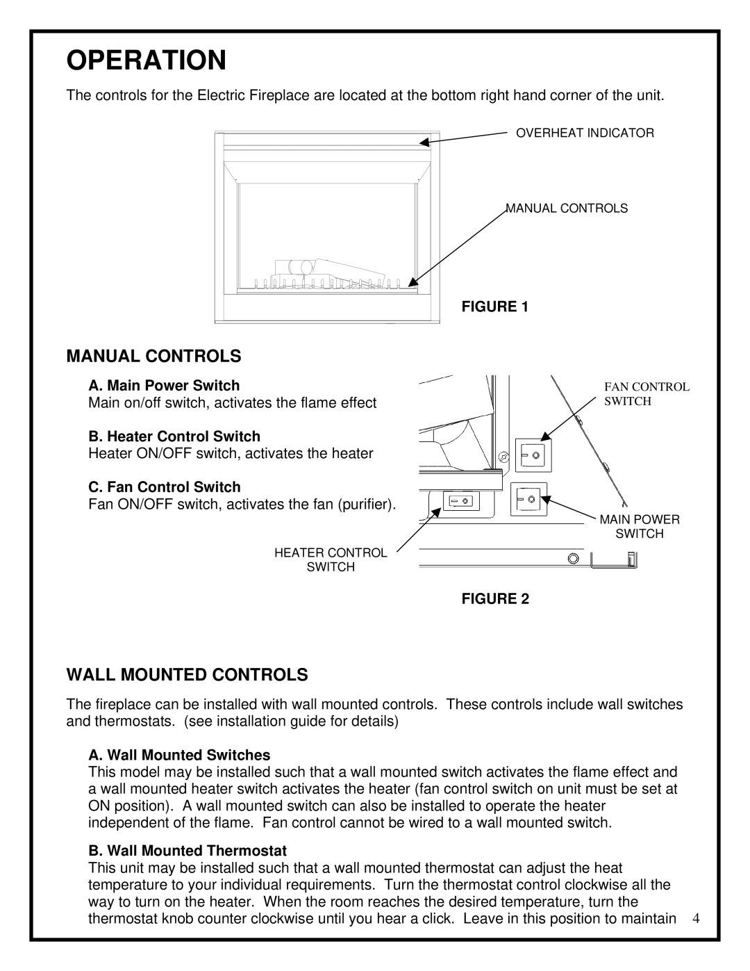 Dimplex BF33STP/DXP, BF39STP/DXP manual Operation 