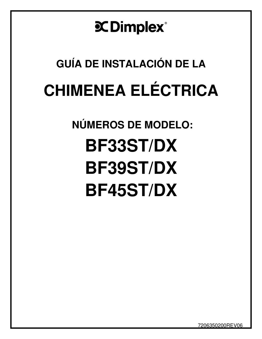 Dimplex manual BF33ST/DX BF39ST/DX BF45ST/DX 