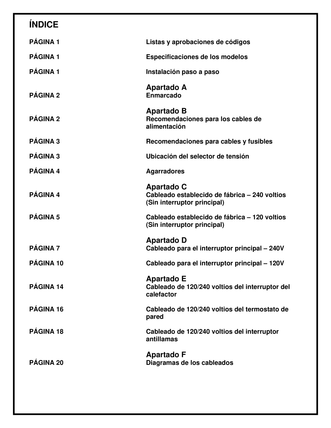 Dimplex BF45ST/DX manual Índice 