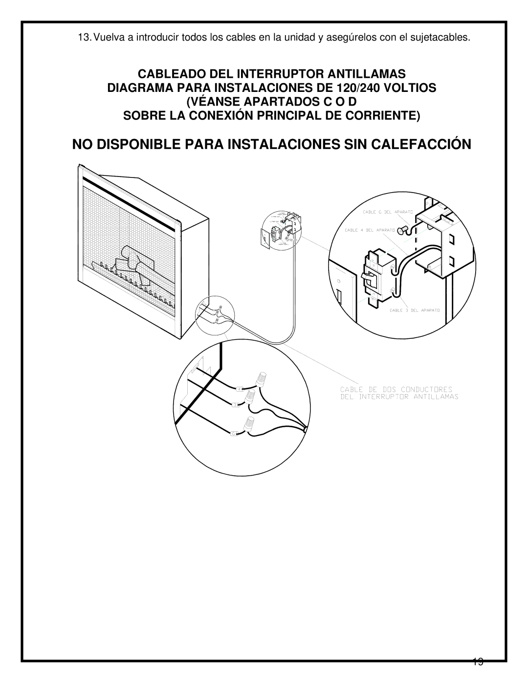 Dimplex BF45ST/DX manual No Disponible Para Instalaciones SIN Calefacción 