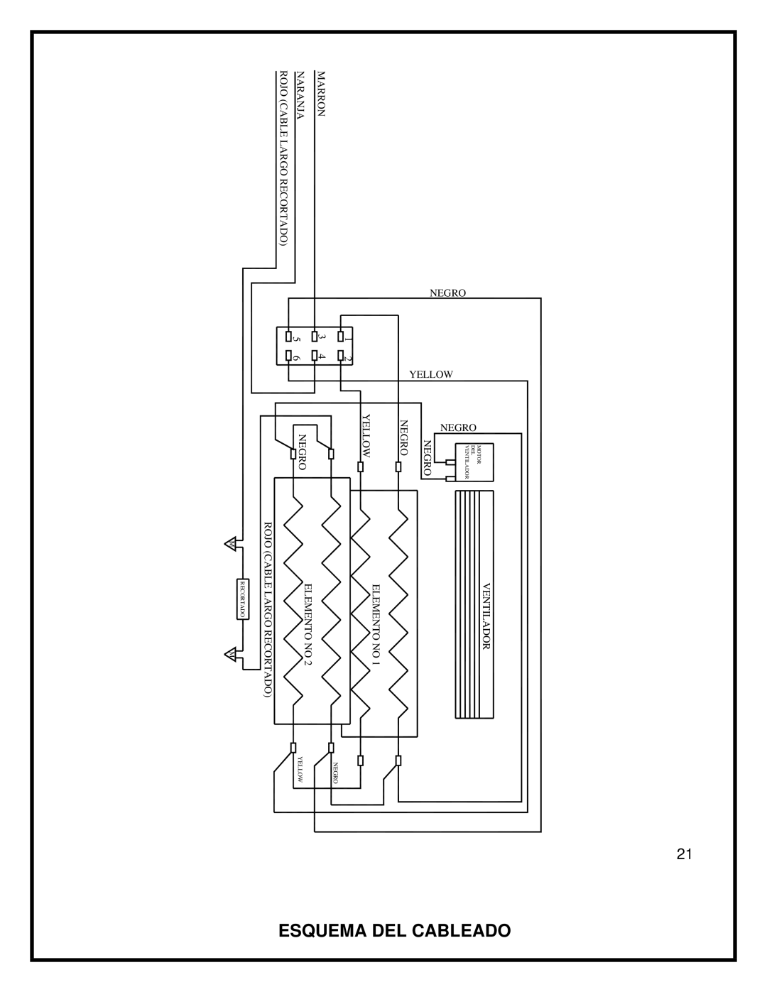 Dimplex BF45ST/DX manual Squemaecableadodel 