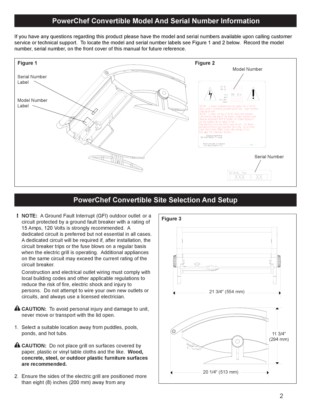 Dimplex CBQ-120-ELEM owner manual PowerChef Convertible Model And Serial Number Information 