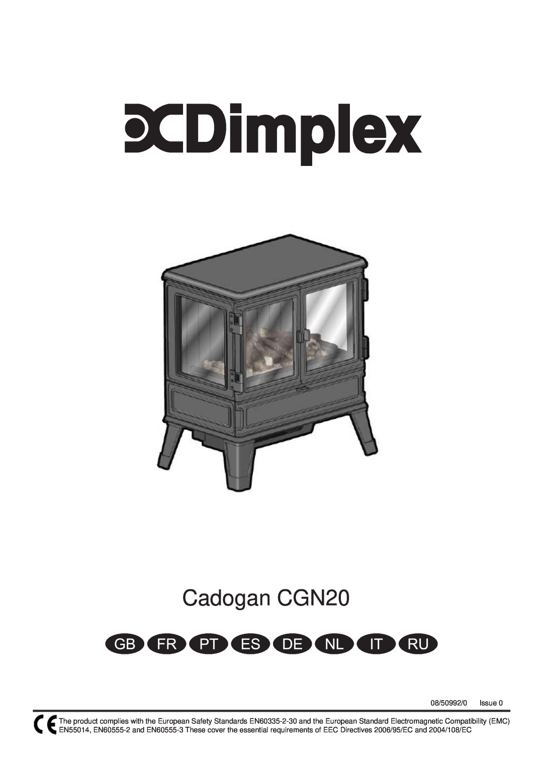 Dimplex CGn20 manual Cadogan CGN20, 08/50992/0, Issue 