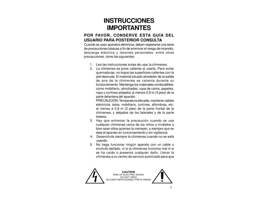 Dimplex CS3550 manual Instrucciones Importantes 