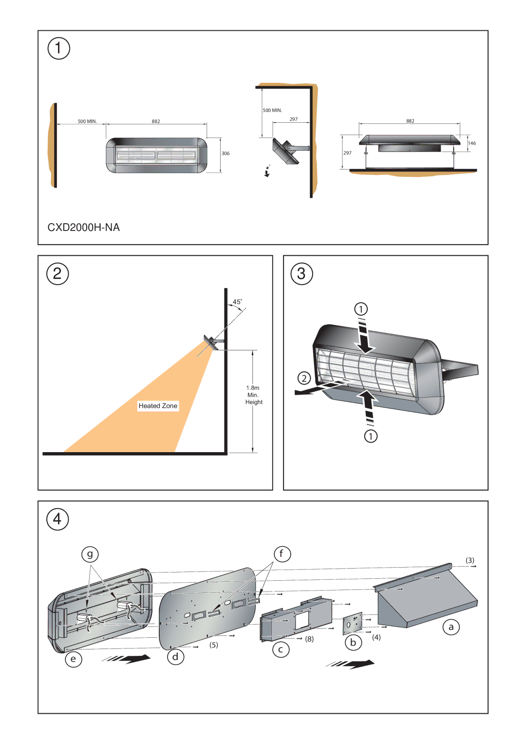 Dimplex CXD2000H-NA manual 