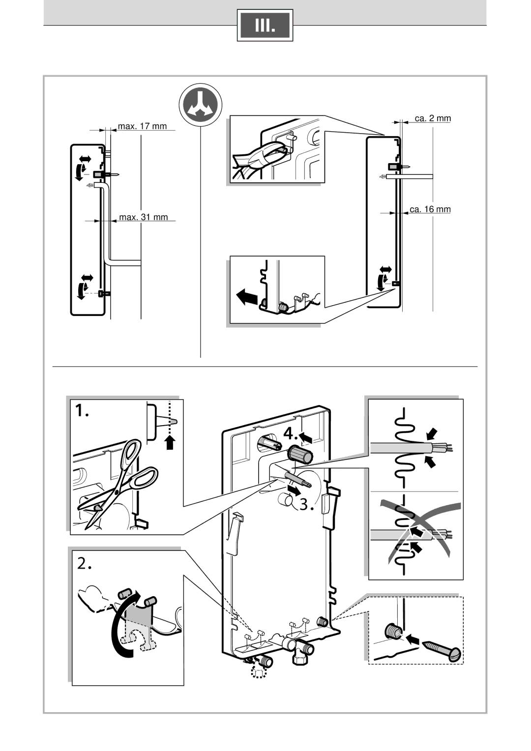 Dimplex DEE 1802, DEE 2402, DEE 2102 installation instructions Iii 