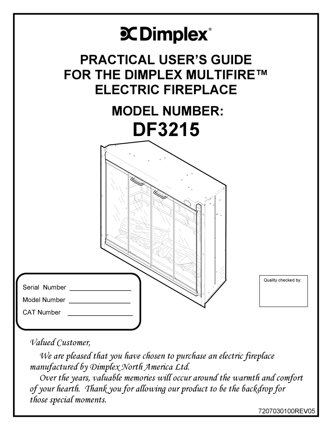 Dimplex DF3215 manual 