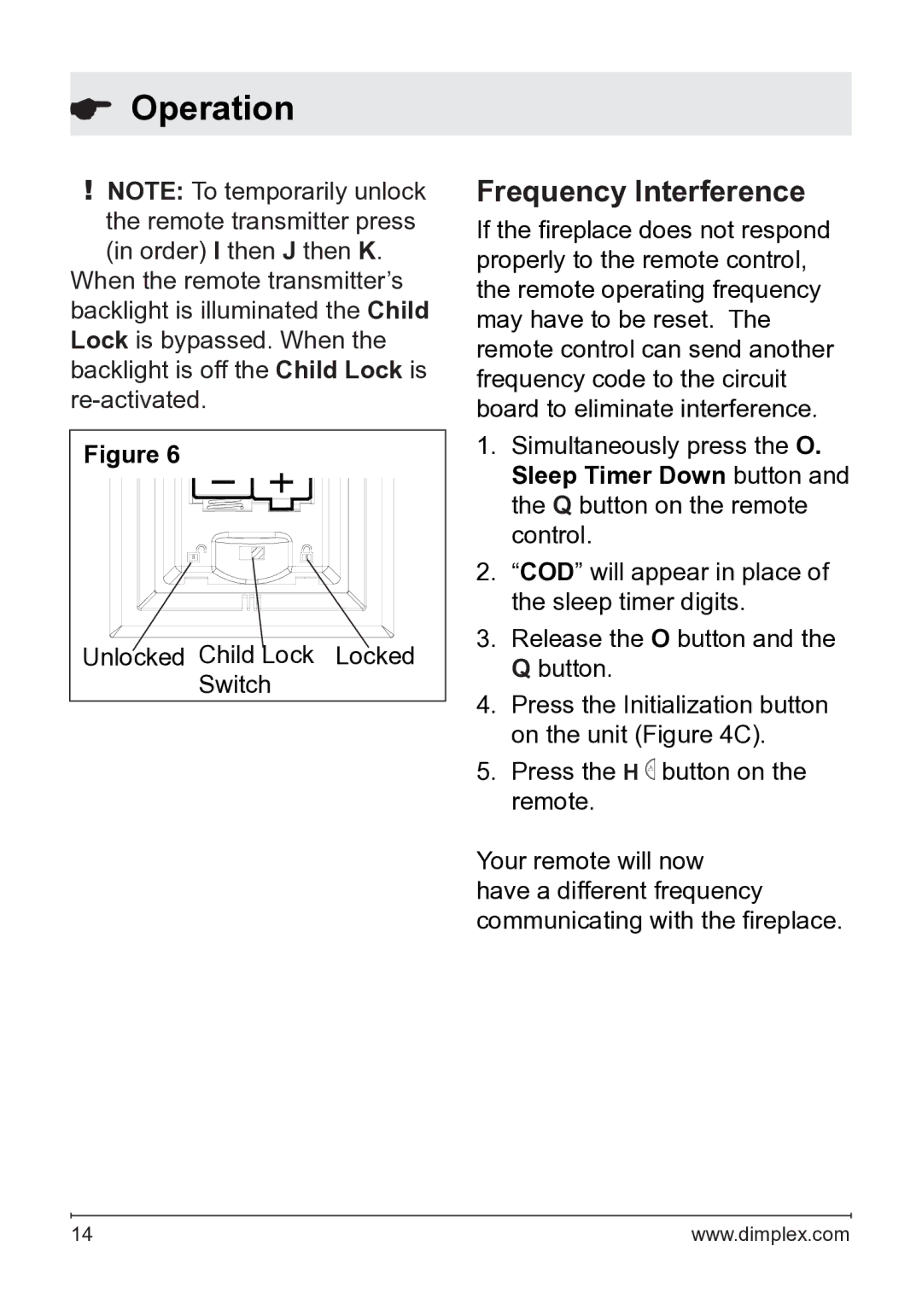 Dimplex DFB8842 owner manual Frequency Interference 