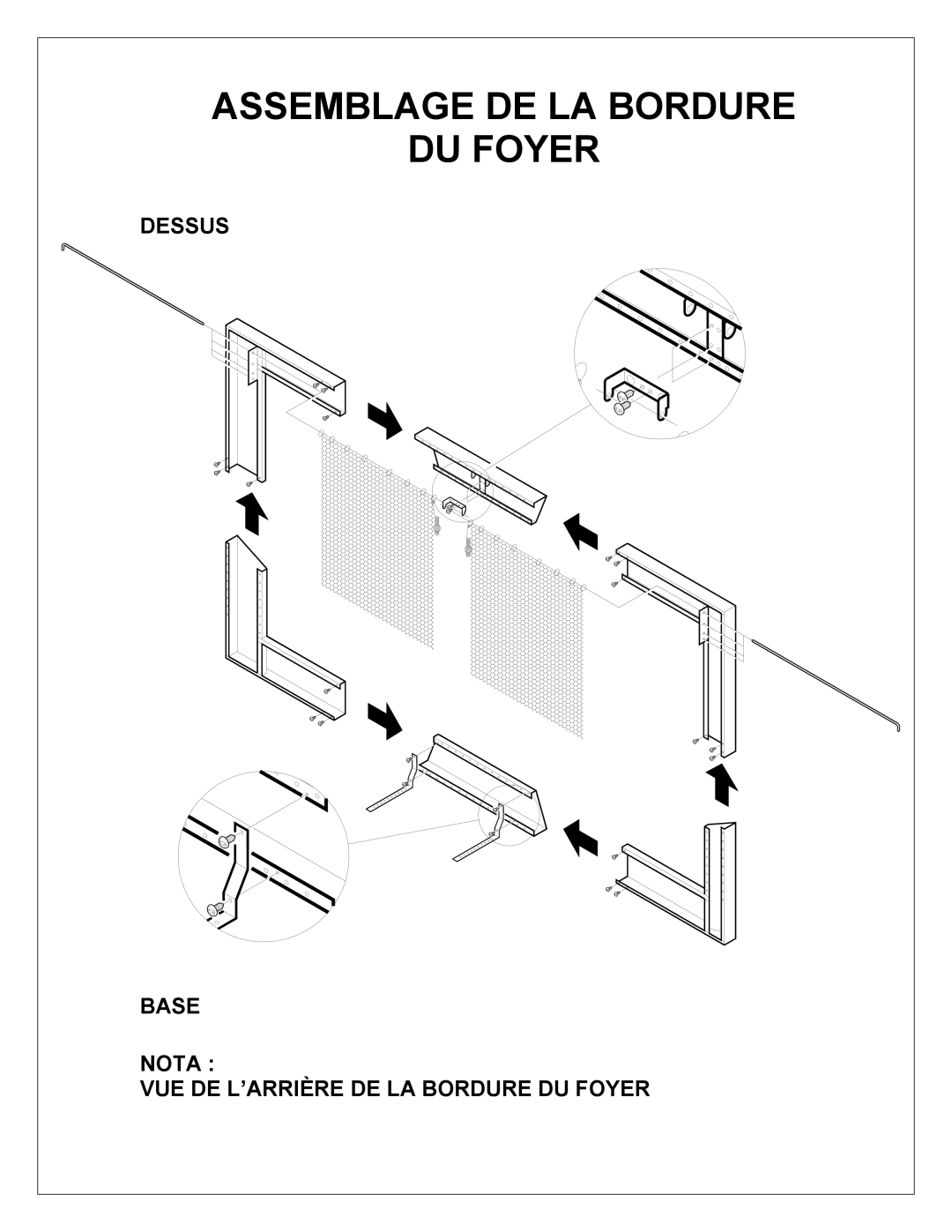 Dimplex DFI23TRIMX manual Assemblage DE LA Bordure, DU Foyer 