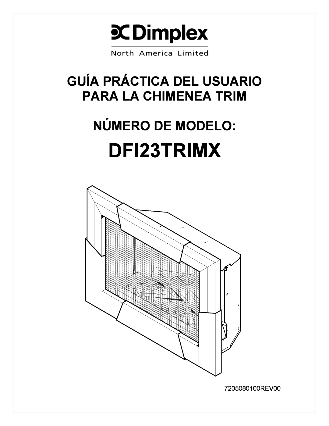 Dimplex DFI23TRIMX manual Guía Práctica Del Usuario, Para La Chimenea Trim, Número De Modelo, 7205080100REV00 