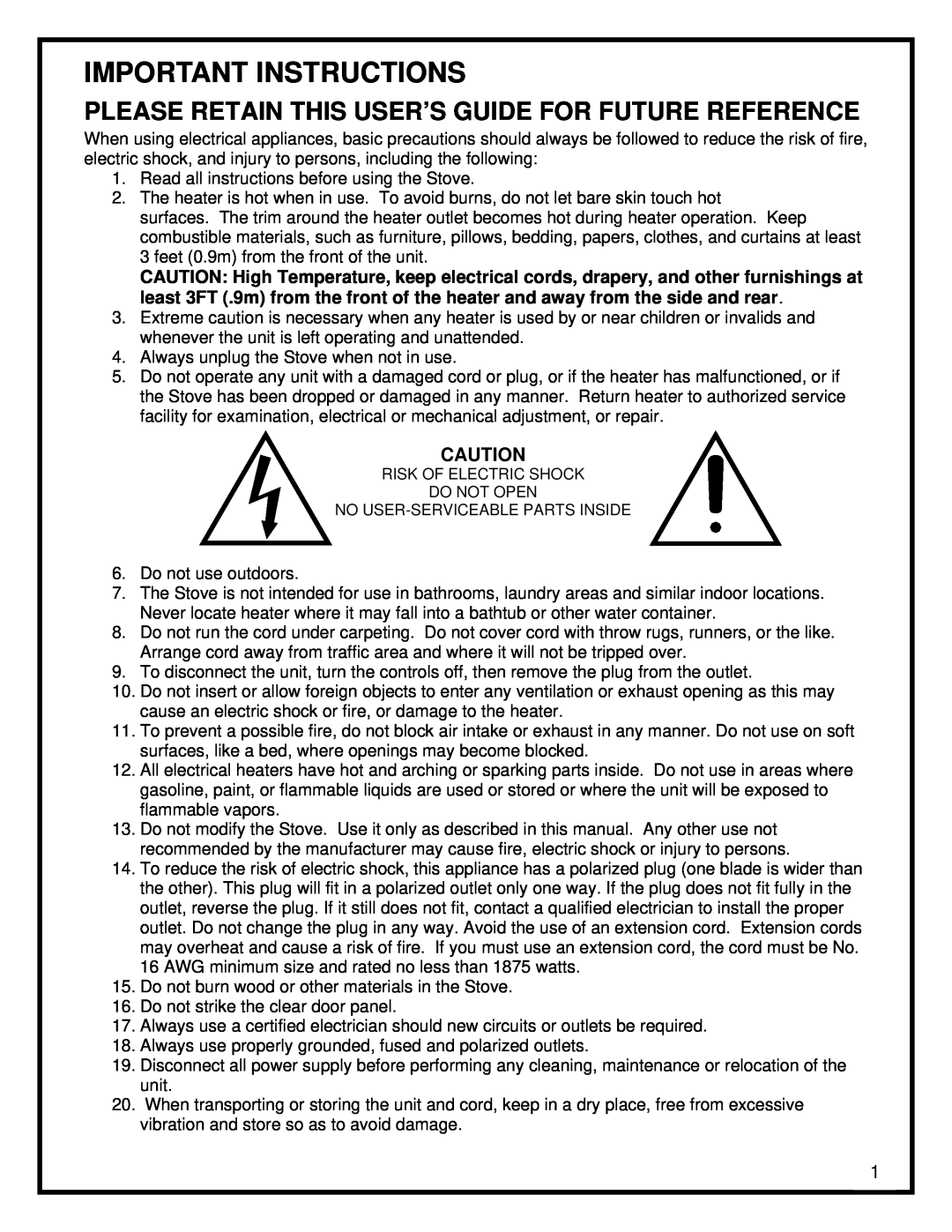 Dimplex DS5629 manual Important Instructions 