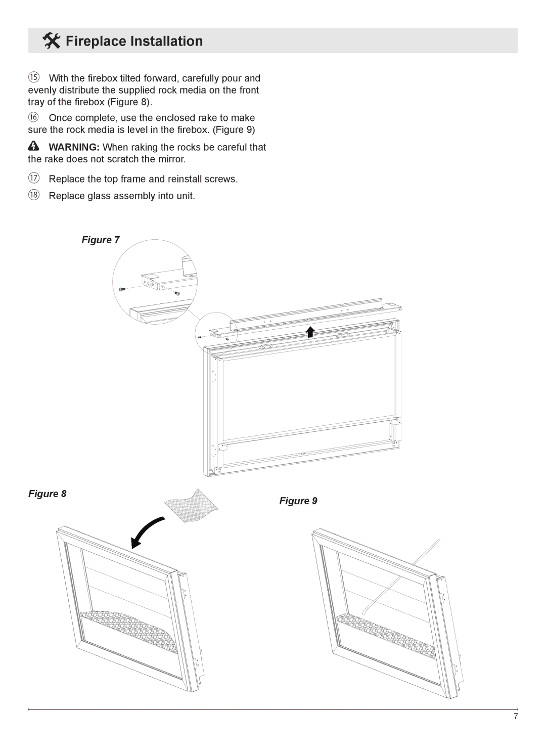 Dimplex DWF1146GP owner manual Fireplace Installation 