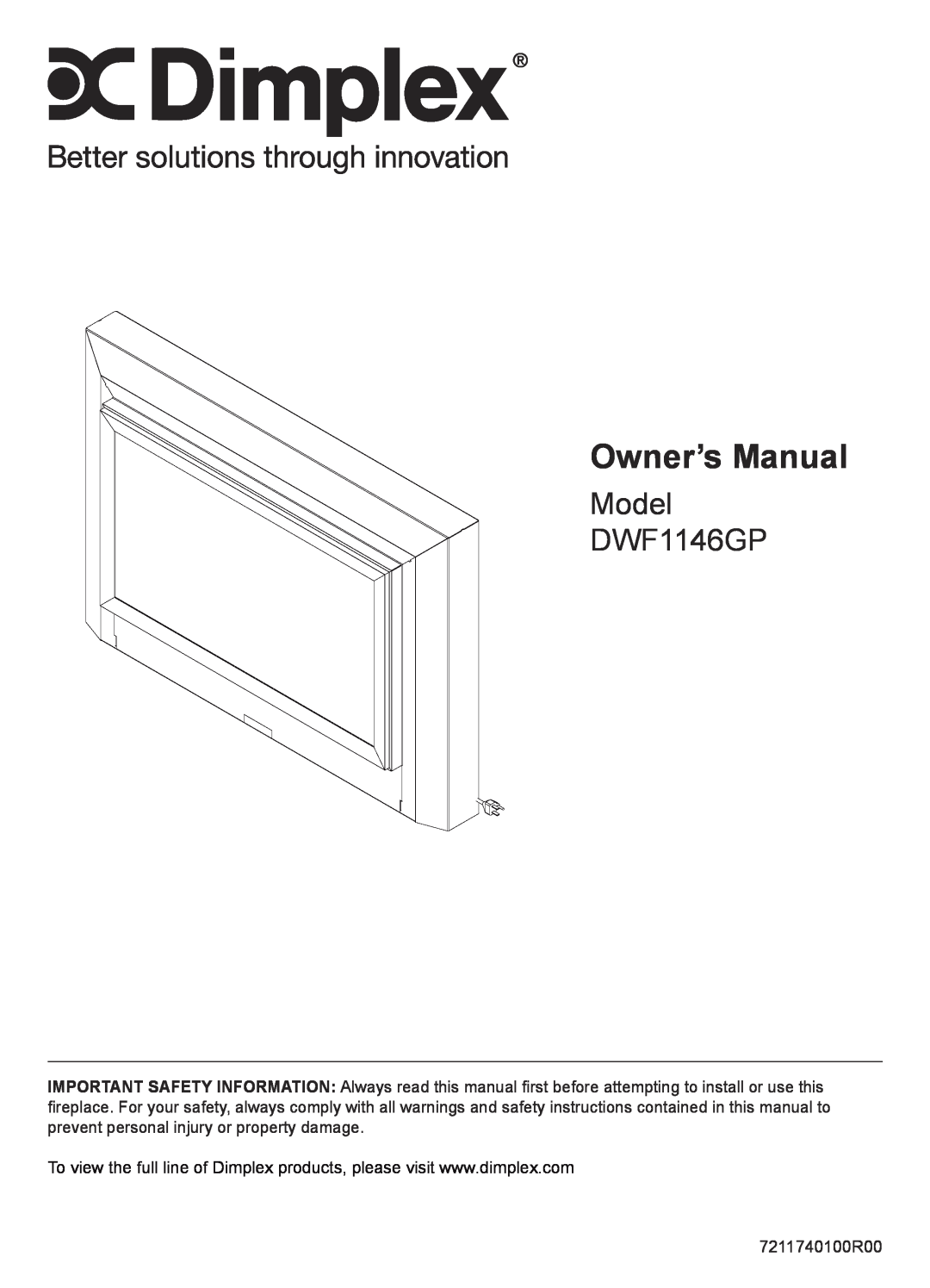 Dimplex owner manual Model DWF1146GP 