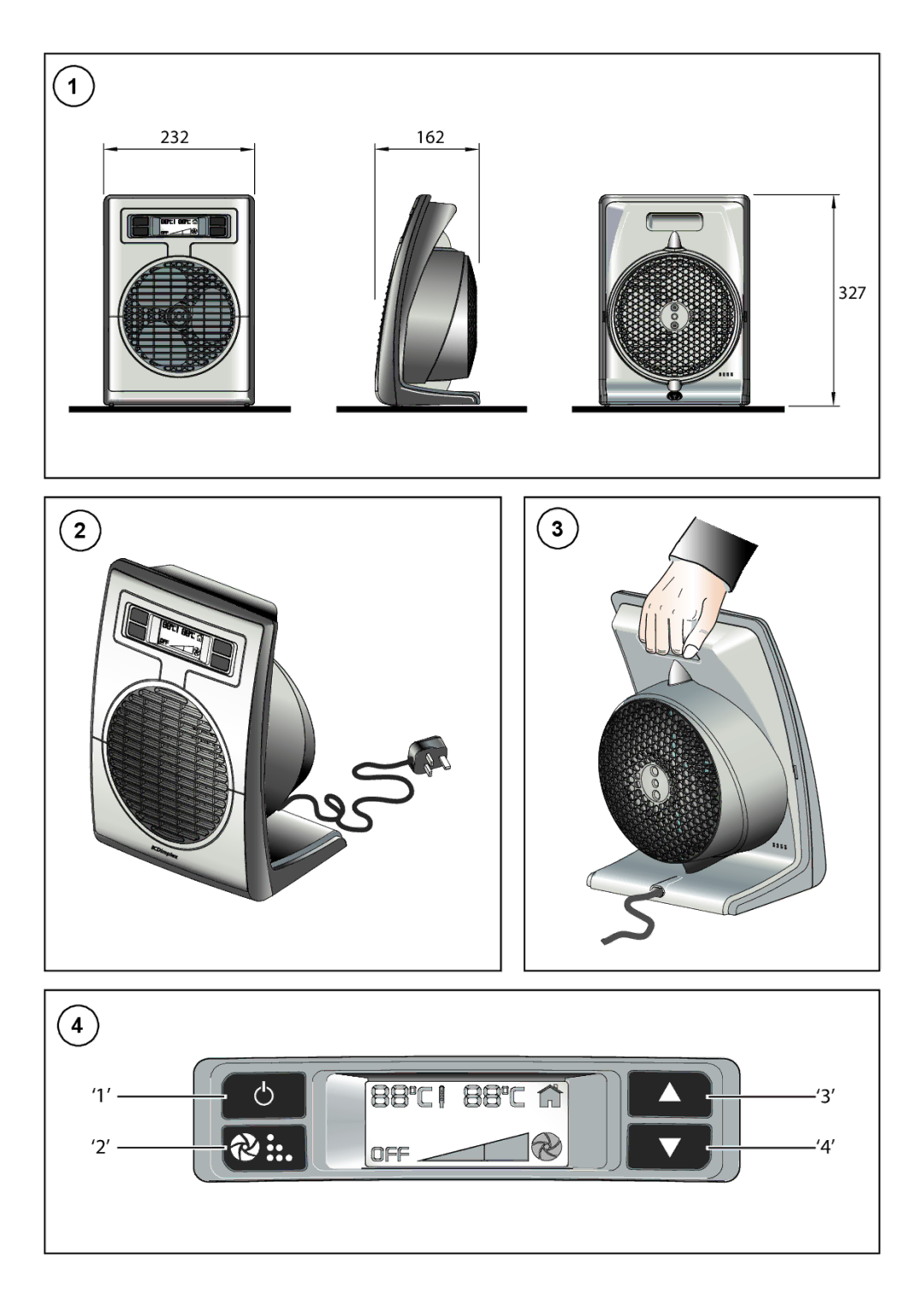 Dimplex DXDF20L manual ‘1’ 