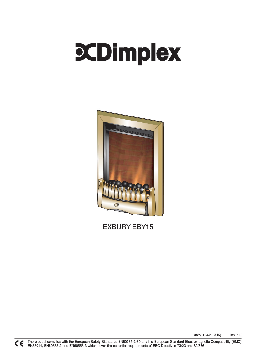 Dimplex manual EXBURY EBY15, 08/50124/2 UK 