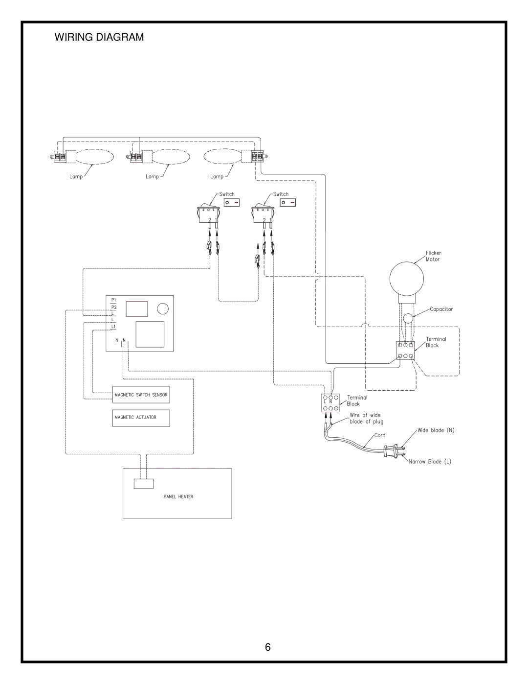 Dimplex EOS2006 service manual Wiring Diagram 