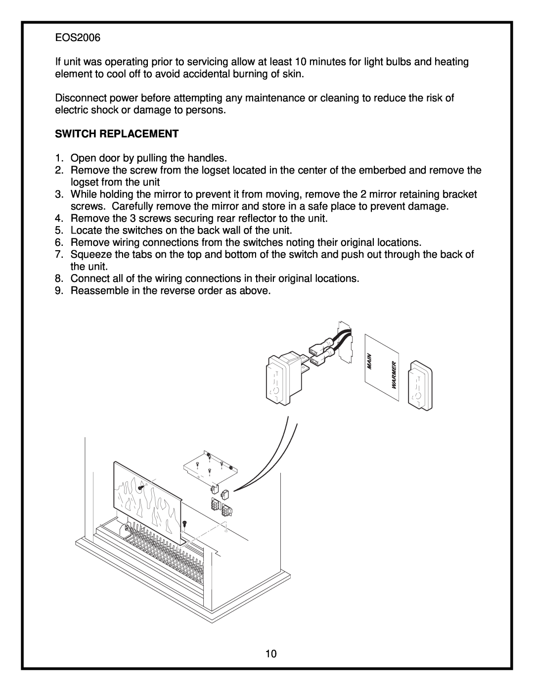 Dimplex EOS2006 service manual 