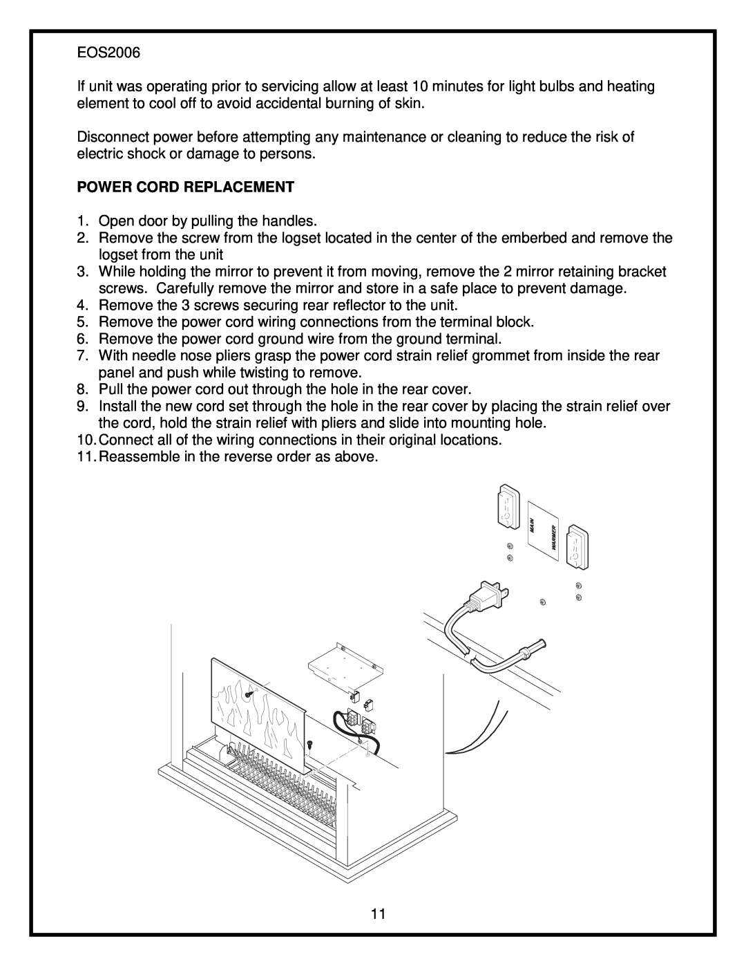 Dimplex EOS2006 service manual 