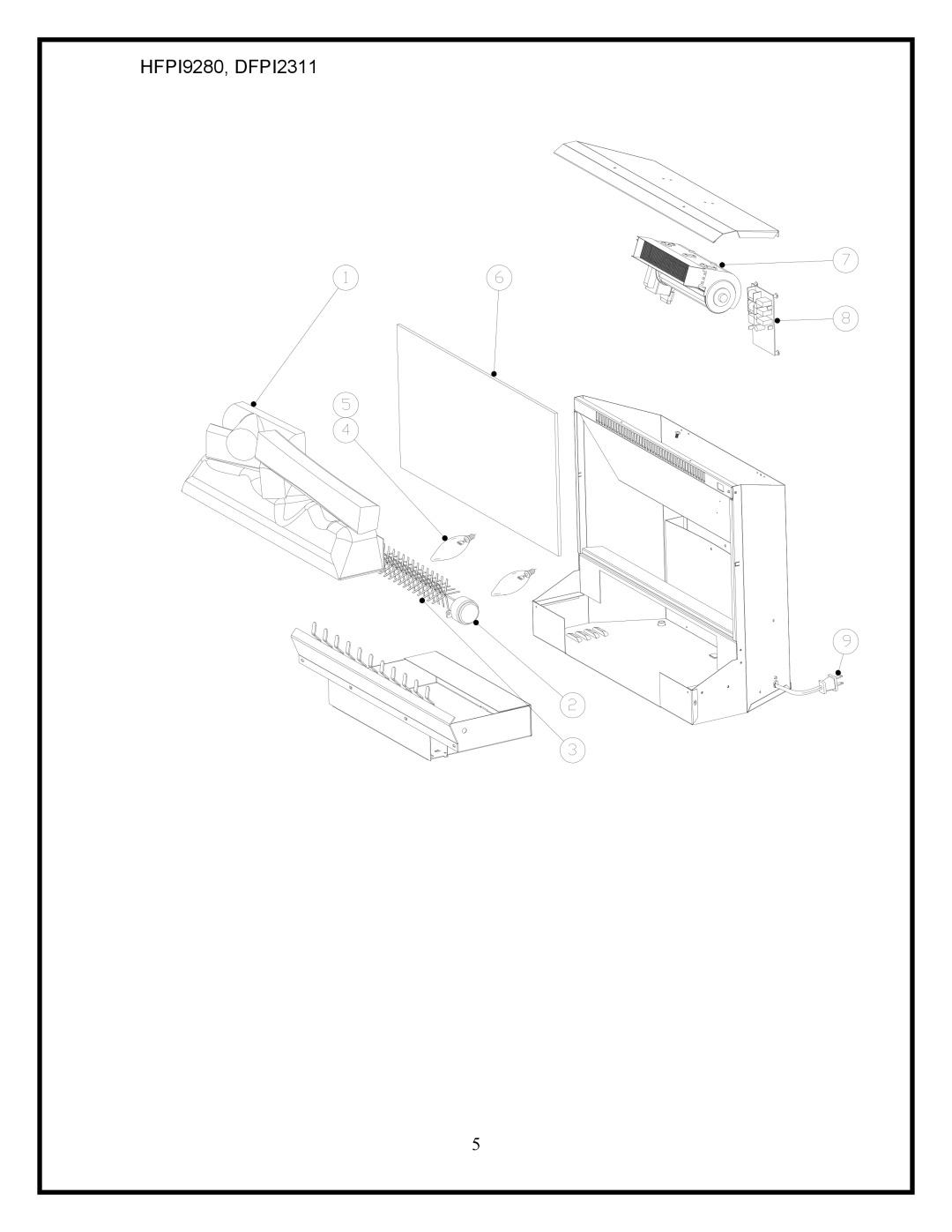 Dimplex service manual HFPI9280, DFPI2311 