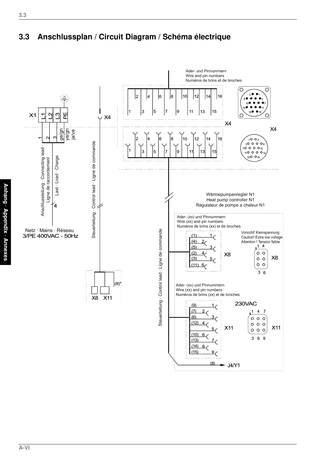 Dimplex LA 11PS manual Anschlussplan / Circuit Diagram / Schéma électrique, MdYh 