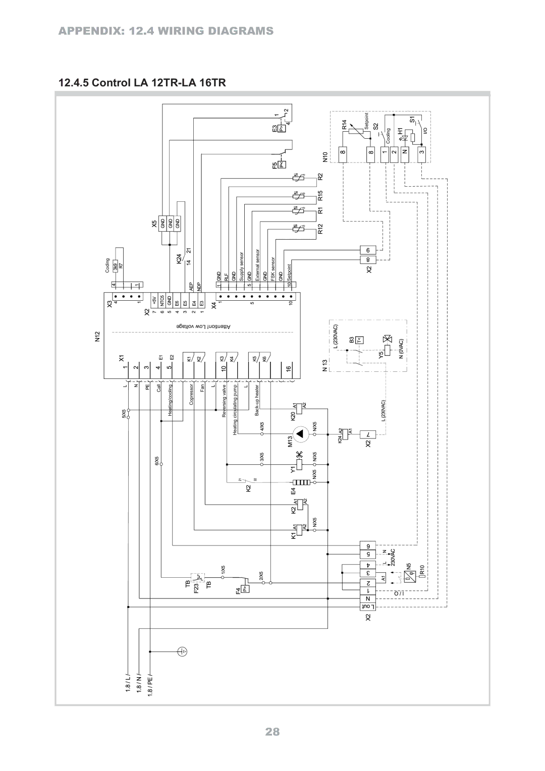 Dimplex LA 8MR, LA 6MR, LA 10MR operating instructions Control LA 12TR-LA 16TR 