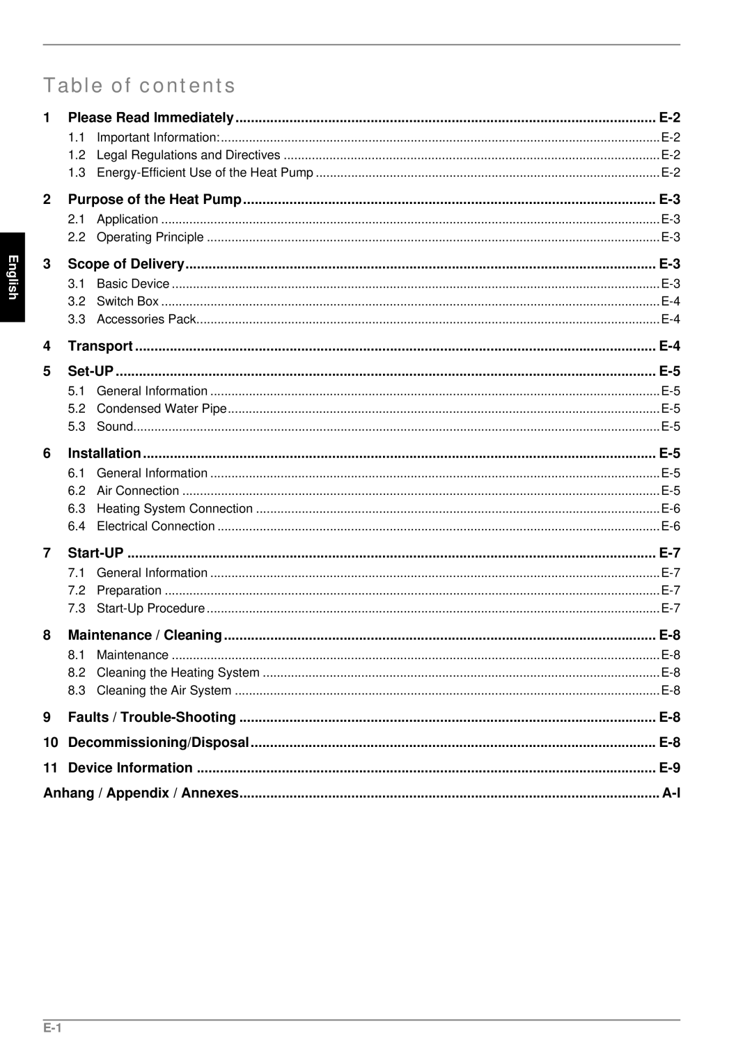Dimplex LIK 8MER manual Table of contents 