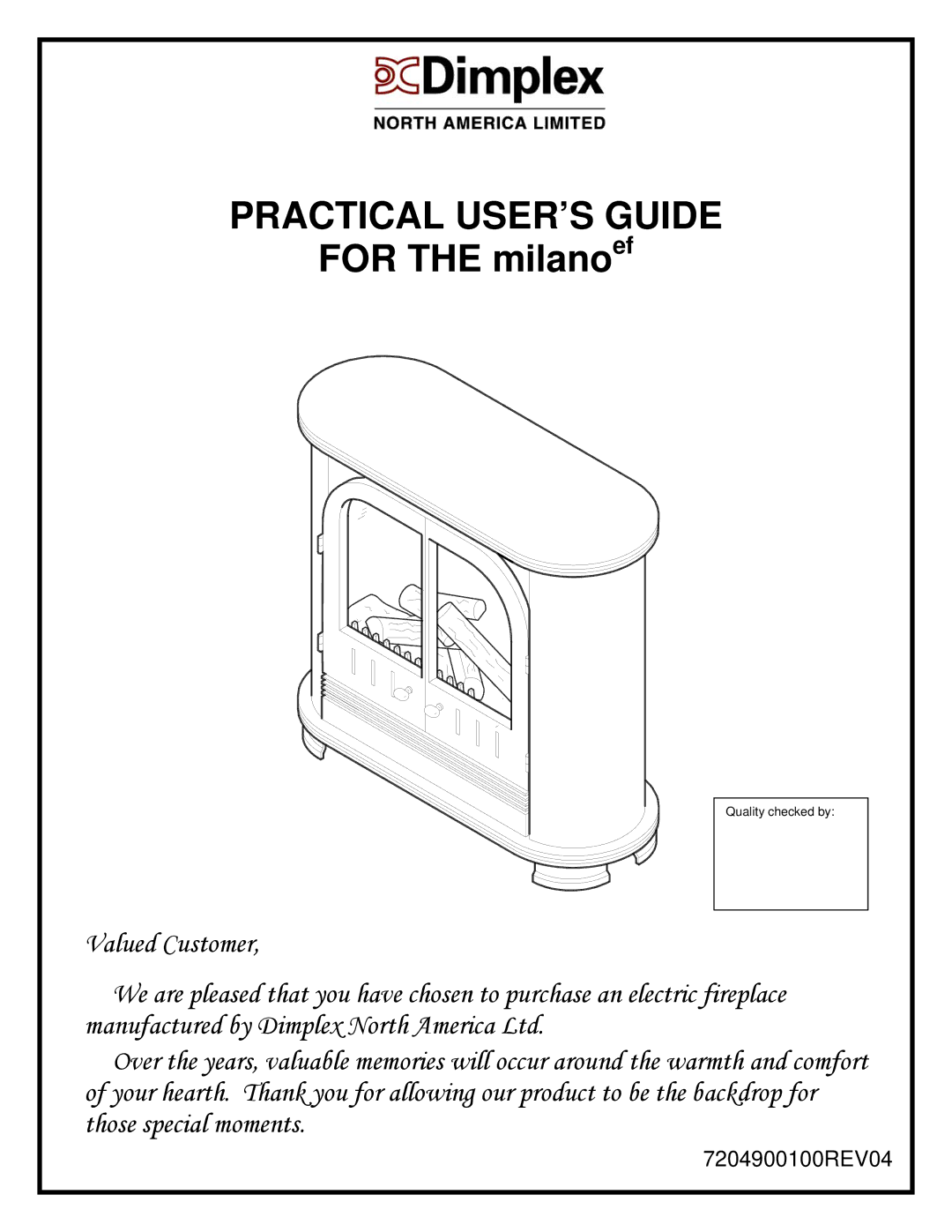 Dimplex milano-ef manual Practical USER’S Guide 