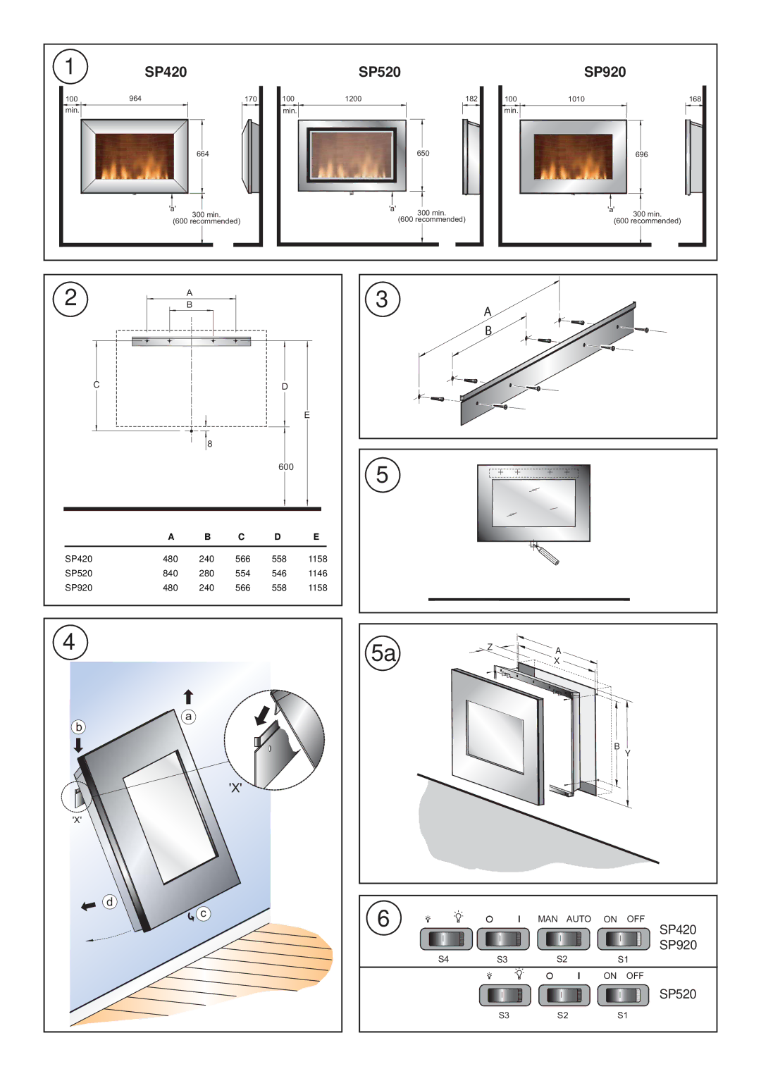 Dimplex (SP5) SP520, (SP9) SP920, (SP4) SP420 manual SP520 SP920 