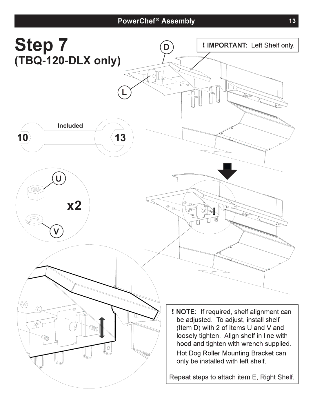 Dimplex TBQ-120-REG owner manual TBQ-120-DLX only 