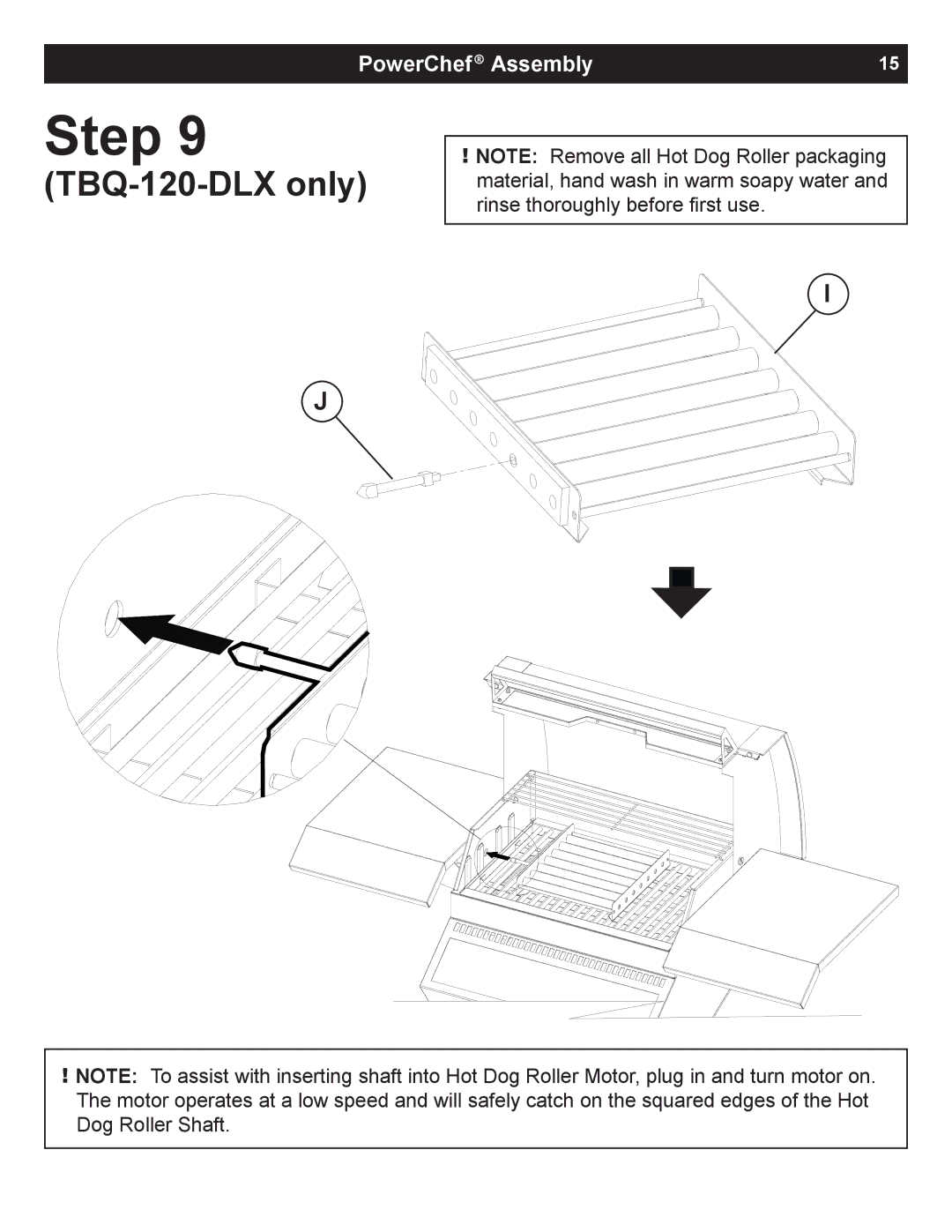 Dimplex TBQ-120-REG, TBQ-120-DLX owner manual Step 