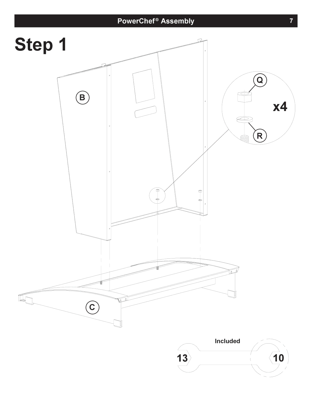 Dimplex TBQ-120-REG, TBQ-120-DLX owner manual PowerChef Assembly, Included 