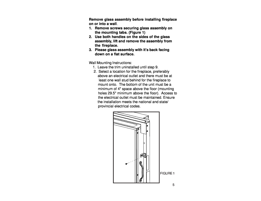 Dimplex V1525RT, V1525BT manual Wall Mounting Instructions 
