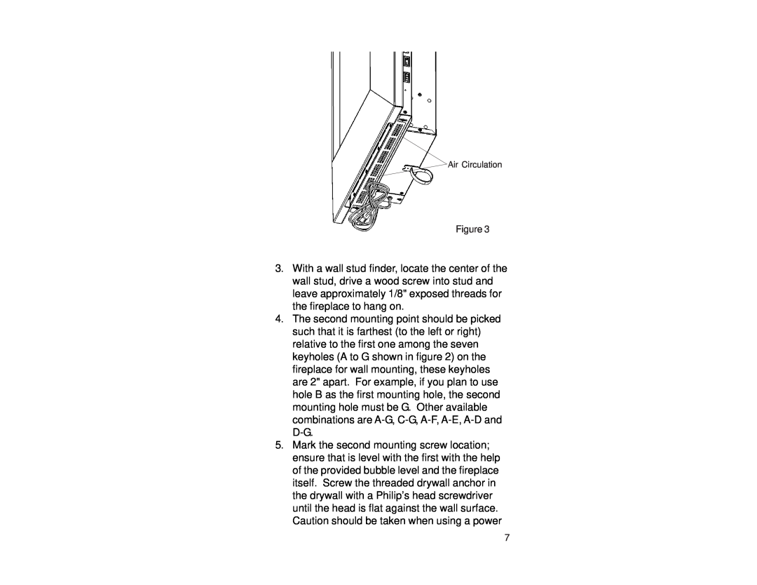 Dimplex V1525RT, V1525BT manual Air Circulation 